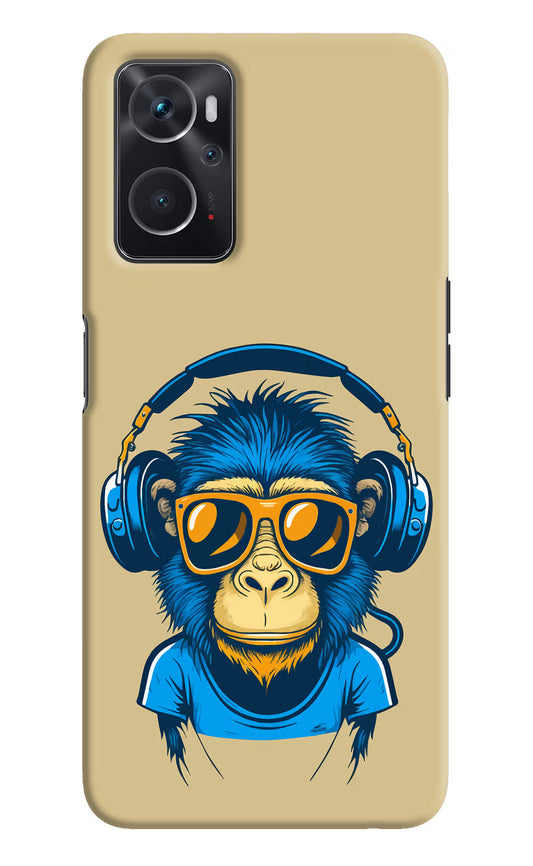 Monkey Headphone Oppo K10 4G Hard Case Back Cover by Casekaro