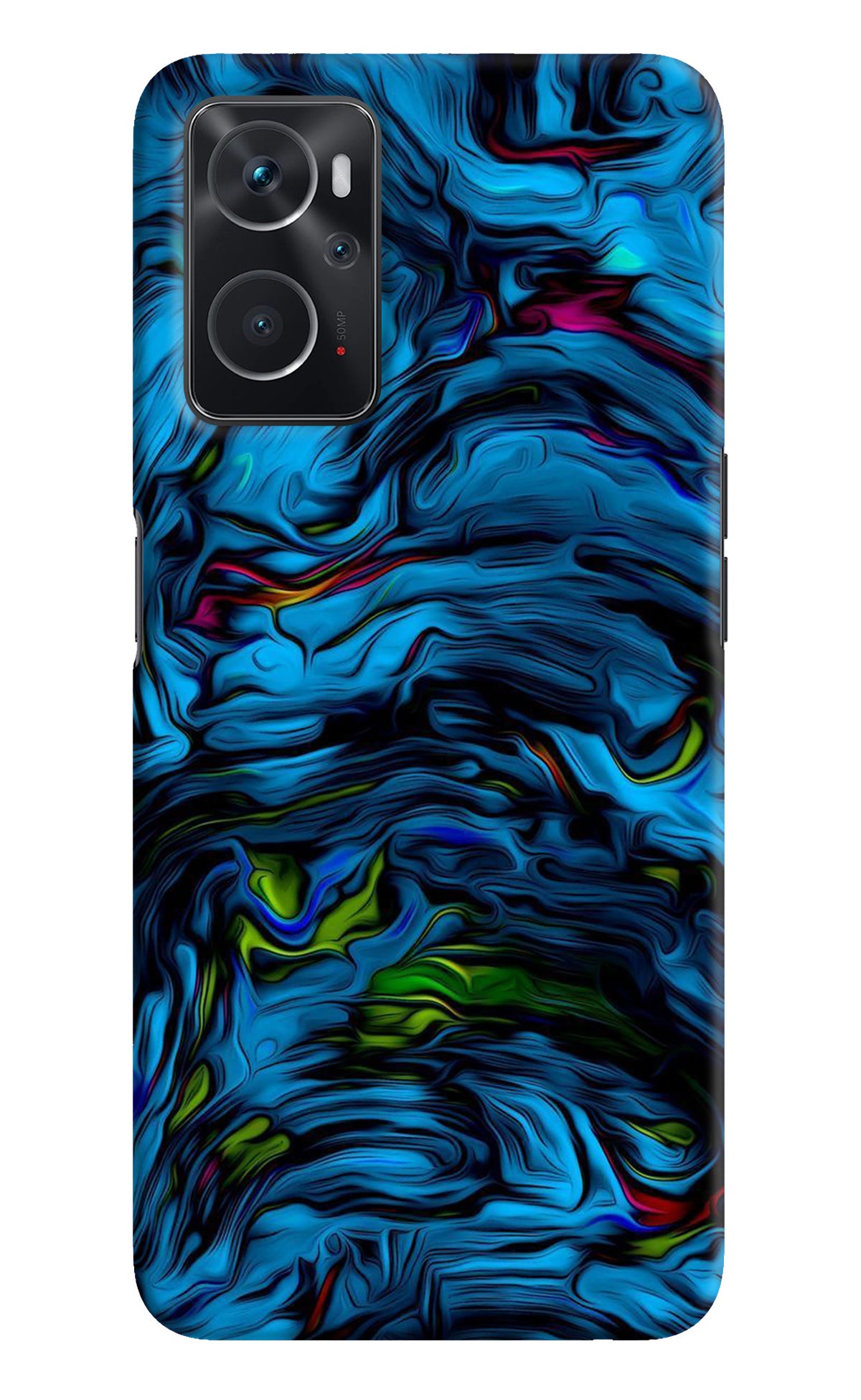 Dark Blue Abstract Oppo K10 4G Back Cover