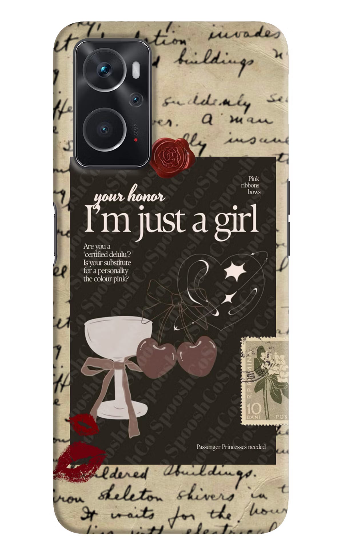 I am just a girl Oppo K10 4G Hard Case Back Cover by Casekaro