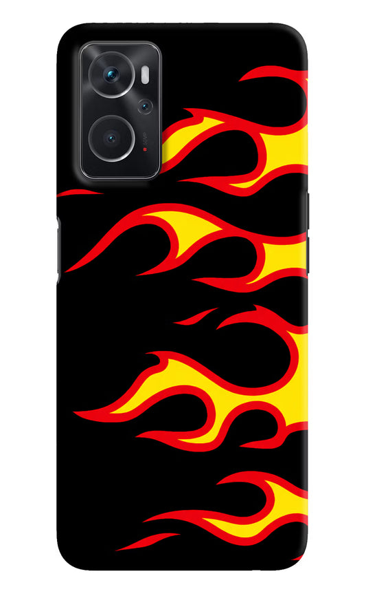 Side Sweep Flames Oppo K10 4G Hard Case Back Cover by Casekaro