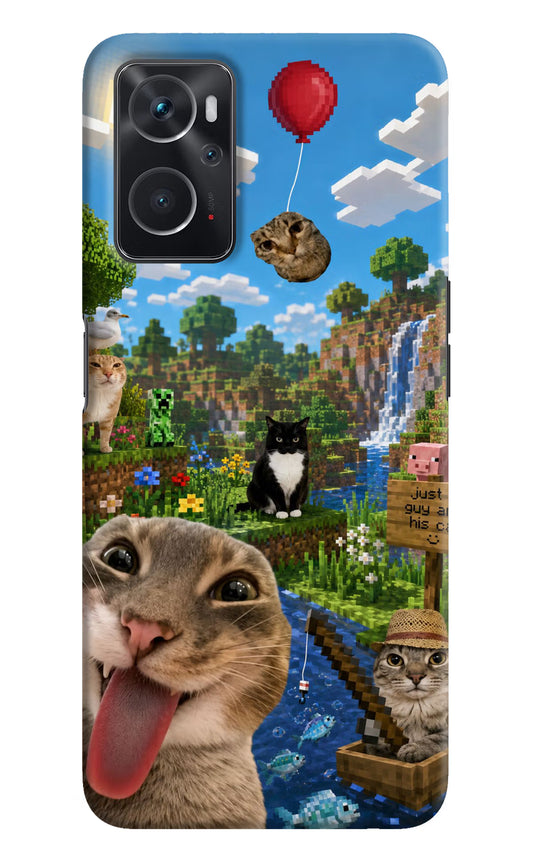 Minecraft Cat Chaos Oppo K10 4G Hard Case Back Cover by Casekaro
