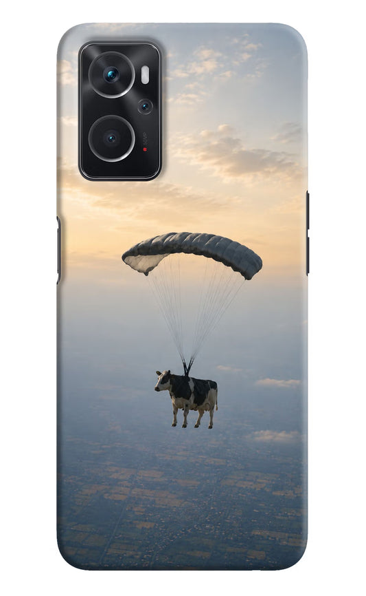 Skydiving Cow Oppo K10 4G Hard Case Back Cover by Casekaro
