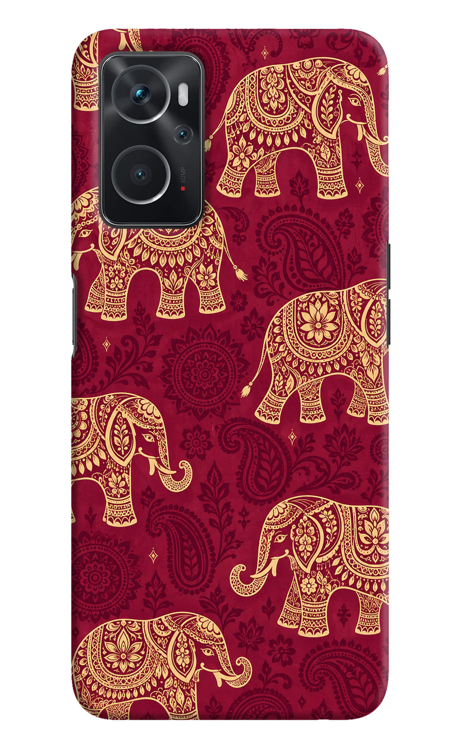 Maroon Elephant Oppo K10 4G Back Cover, Hard case