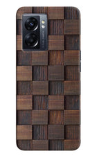Wooden Cube Design Oppo K10 5G Hard Case Back Cover by Casekaro