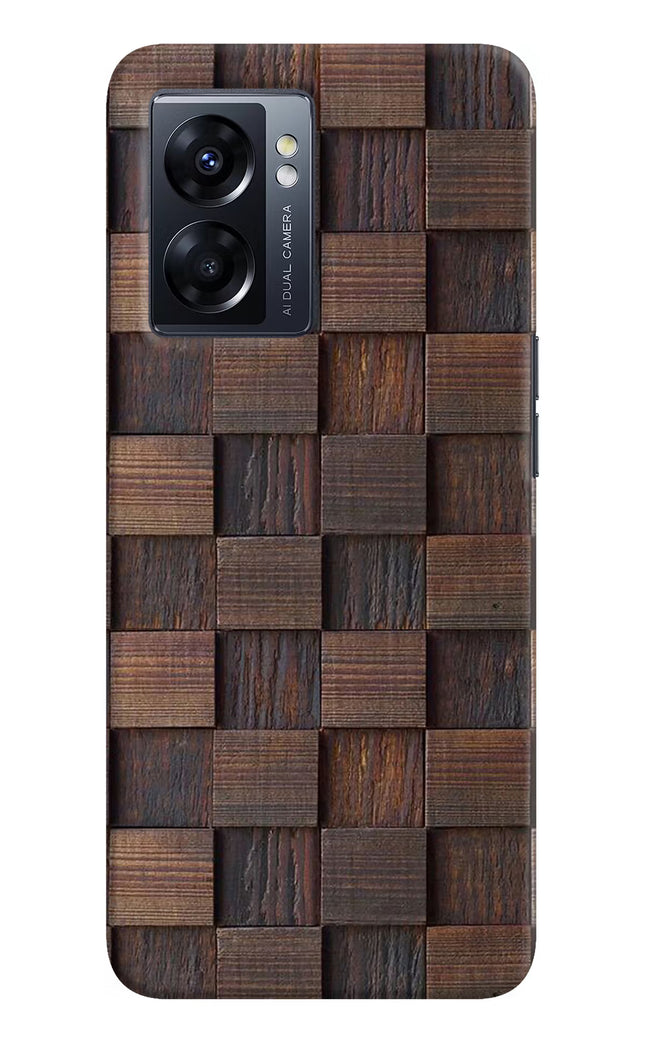 Wooden Cube Design Oppo K10 5G Hard Case Back Cover by Casekaro