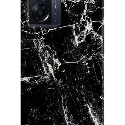 Black Marble Texture Oppo K10 5G Hard Case Back Cover by Casekaro