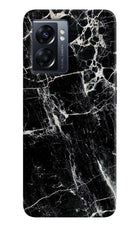 Black Marble Texture Oppo K10 5G Hard Case Back Cover by Casekaro