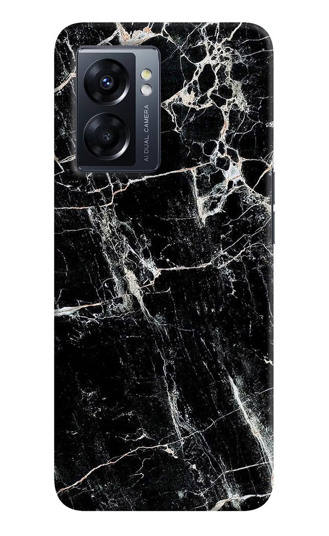 Black Marble Texture Oppo K10 5G Hard Case Back Cover by Casekaro