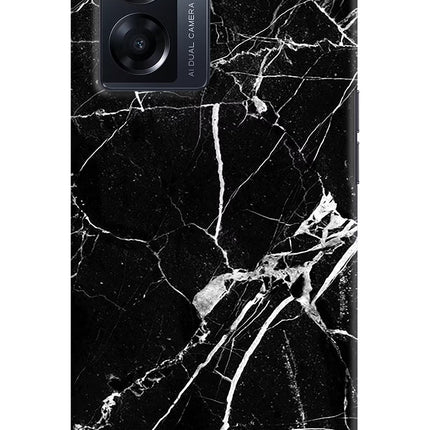 Black Marble Pattern Oppo K10 5G Hard Case Back Cover by Casekaro