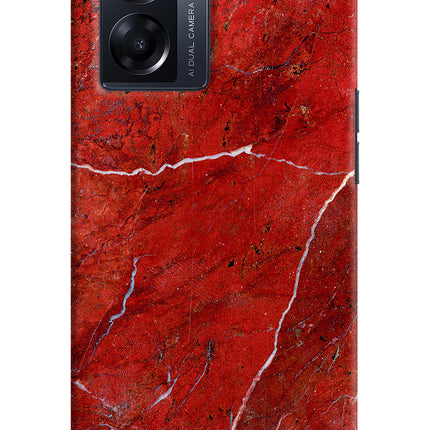 Red Marble Design Oppo K10 5G Hard Case Back Cover by Casekaro