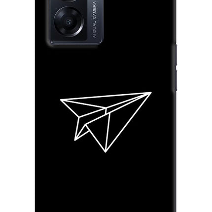 Paper Plane White Oppo K10 5G Hard Case Back Cover by Casekaro