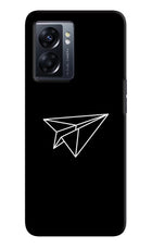 Paper Plane White Oppo K10 5G Hard Case Back Cover by Casekaro