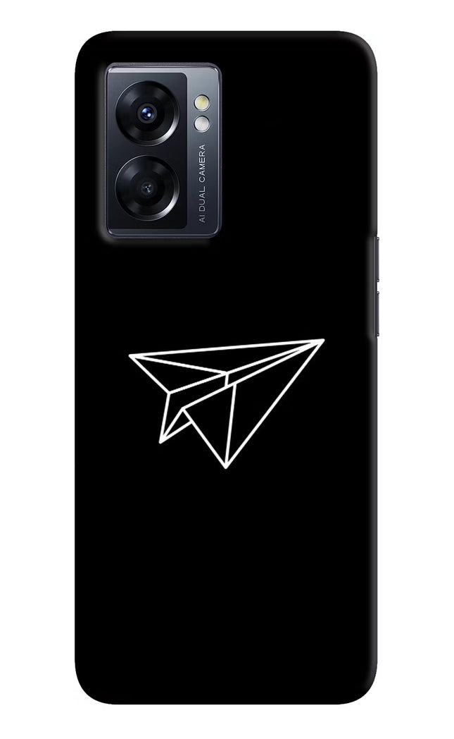 Paper Plane White Oppo K10 5G Hard Case Back Cover by Casekaro