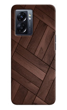 Wooden Texture Design Oppo K10 5G Hard Case Back Cover by Casekaro