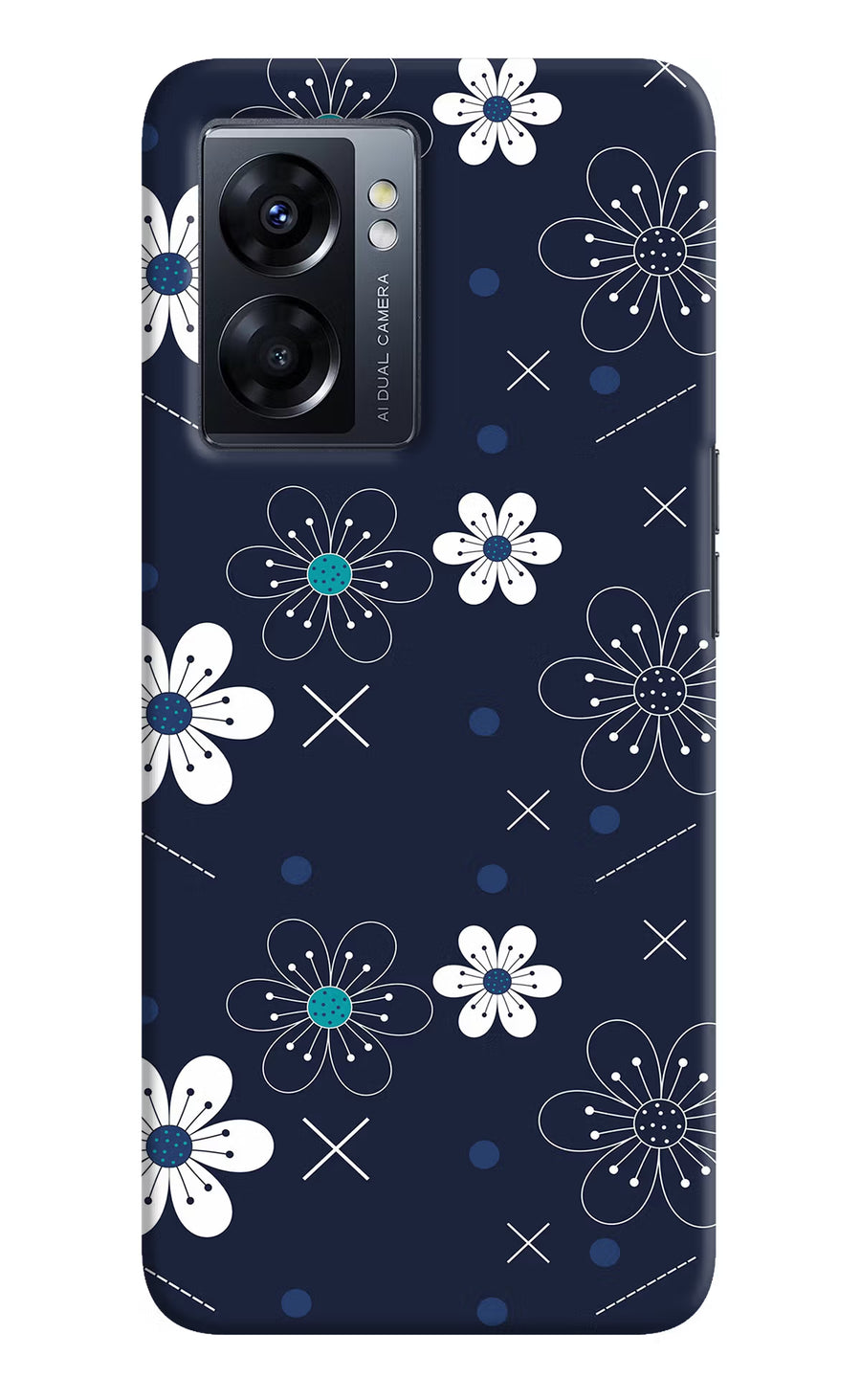 Flowers Oppo K10 5G Back Cover, Hard case