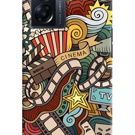 Cinema Abstract Oppo K10 5G Hard Case Back Cover by Casekaro