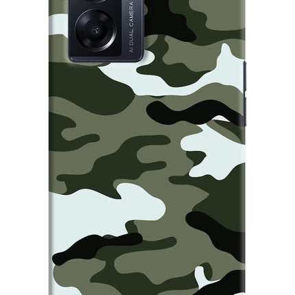 Camouflage Oppo K10 5G Hard Case Back Cover by Casekaro