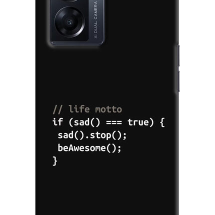 Life Motto Code Oppo K10 5G Hard Case Back Cover by Casekaro