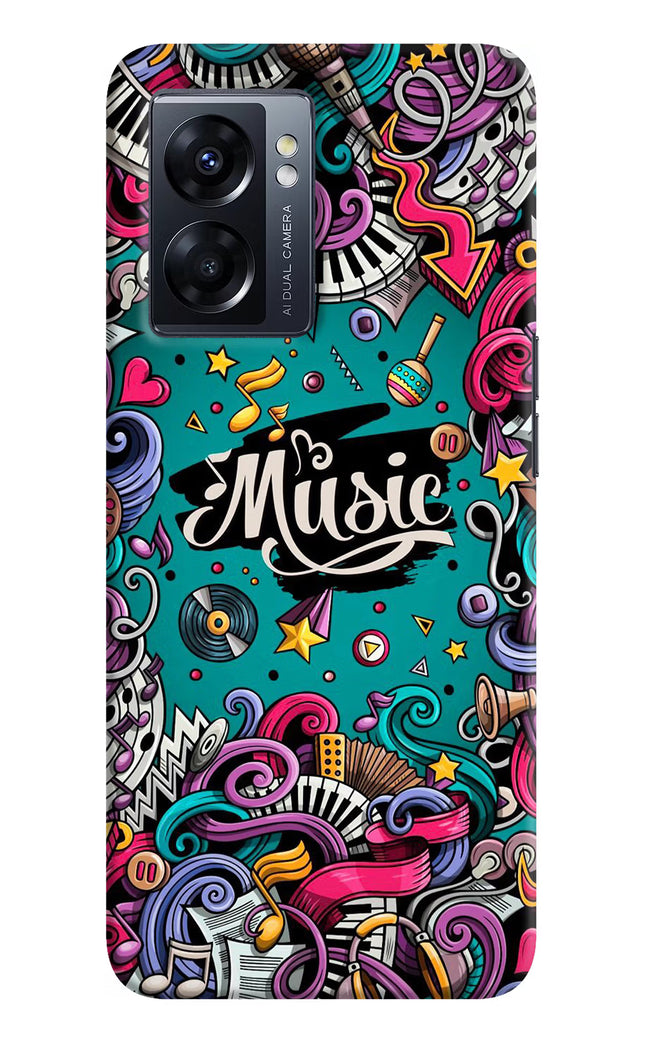 Music Graffiti Oppo K10 5G Hard Case Back Cover by Casekaro
