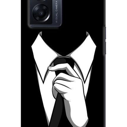 Black Tie Oppo K10 5G Hard Case Back Cover by Casekaro