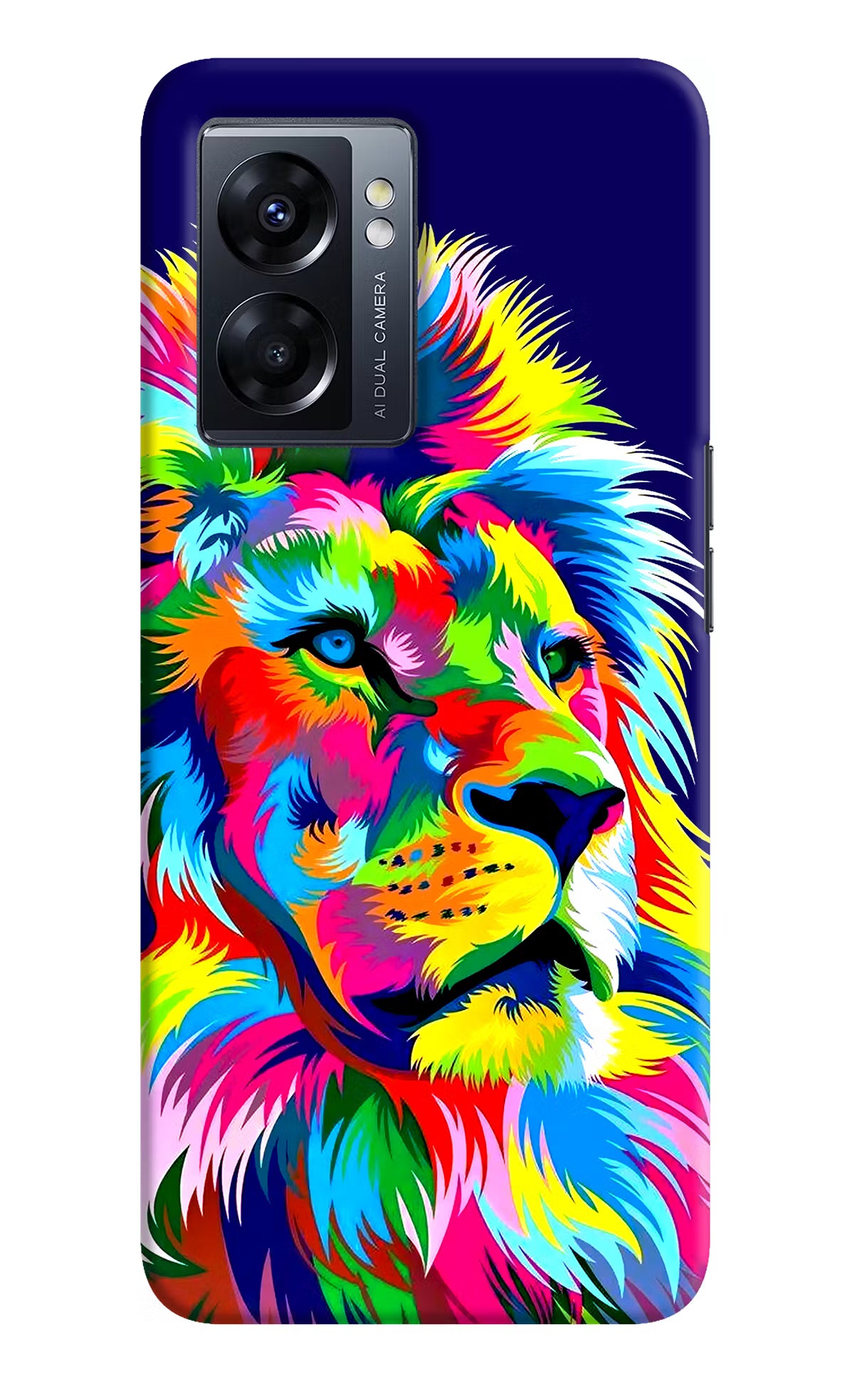 Vector Art Lion Oppo K10 5G Hard Case Back Cover by Casekaro
