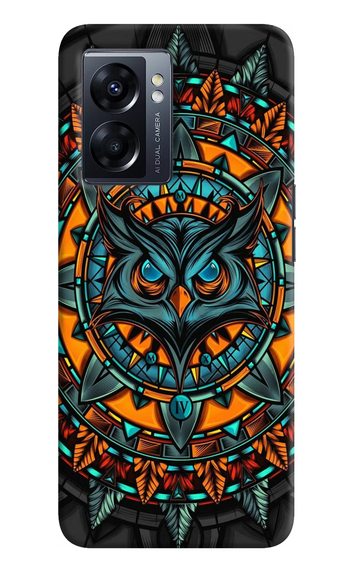 Angry Owl Art Oppo K10 5G Hard Case Back Cover by Casekaro