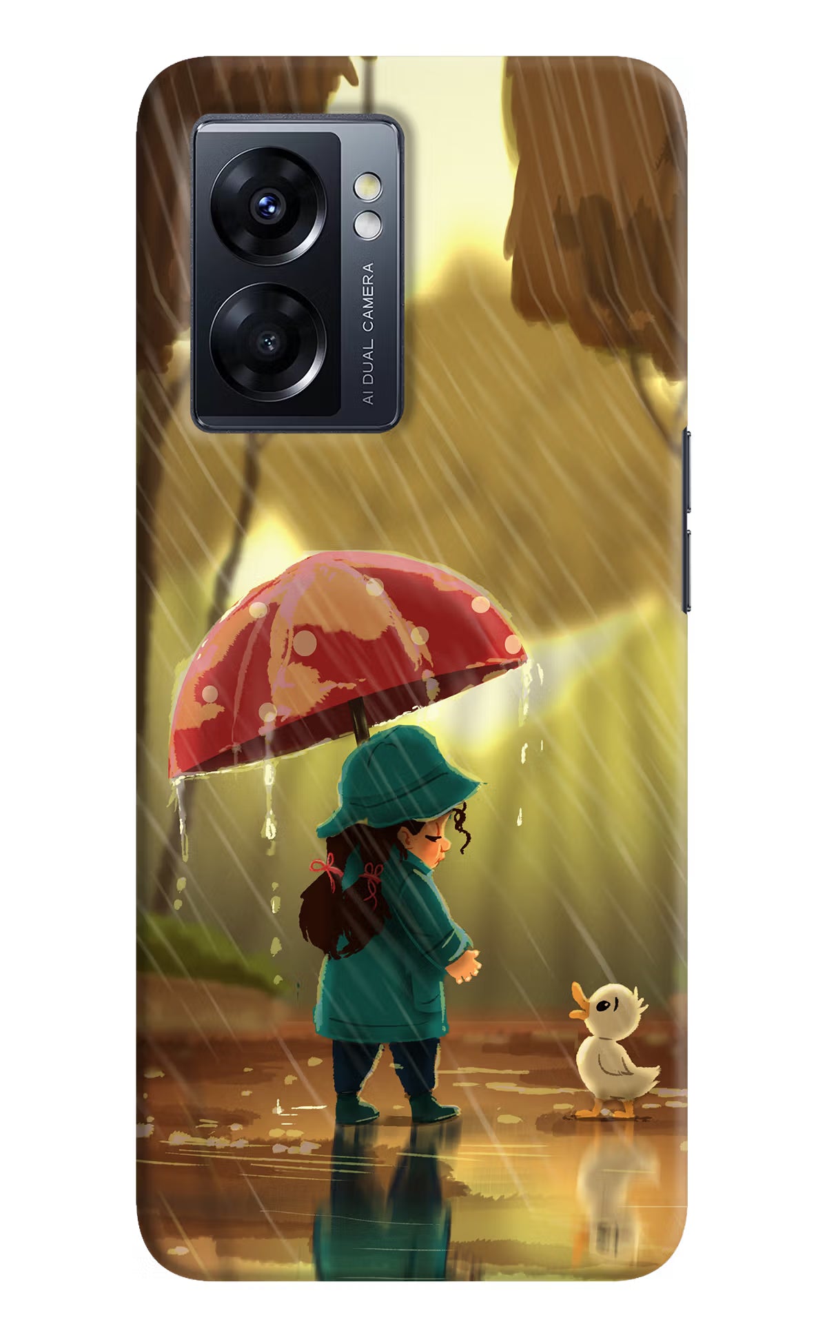 Rainy Day Oppo K10 5G Hard Case Back Cover by Casekaro