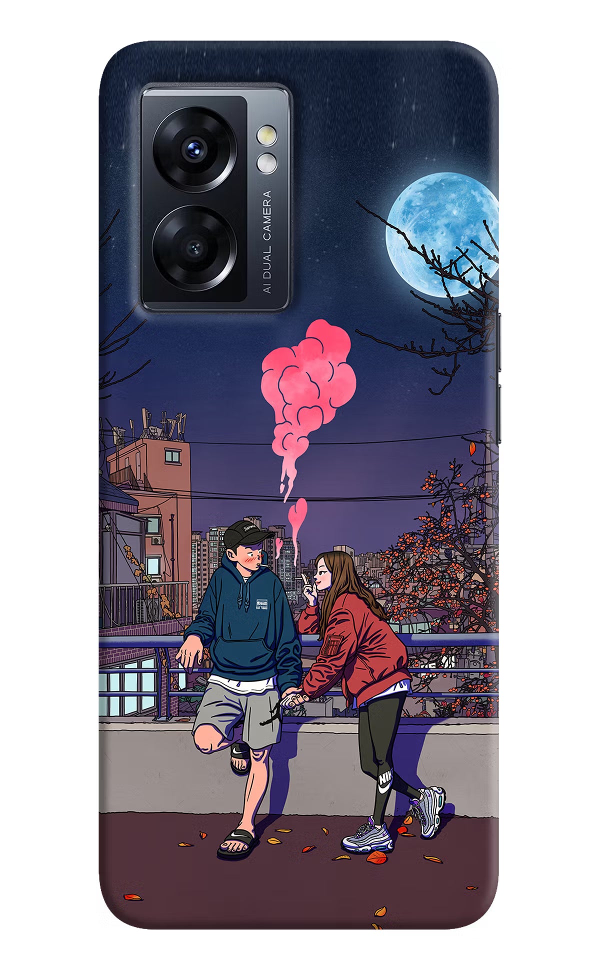 Chilling Couple Oppo K10 5G Hard Case Back Cover by Casekaro