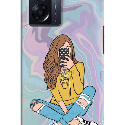 Selfie Girl Oppo K10 5G Hard Case Back Cover by Casekaro