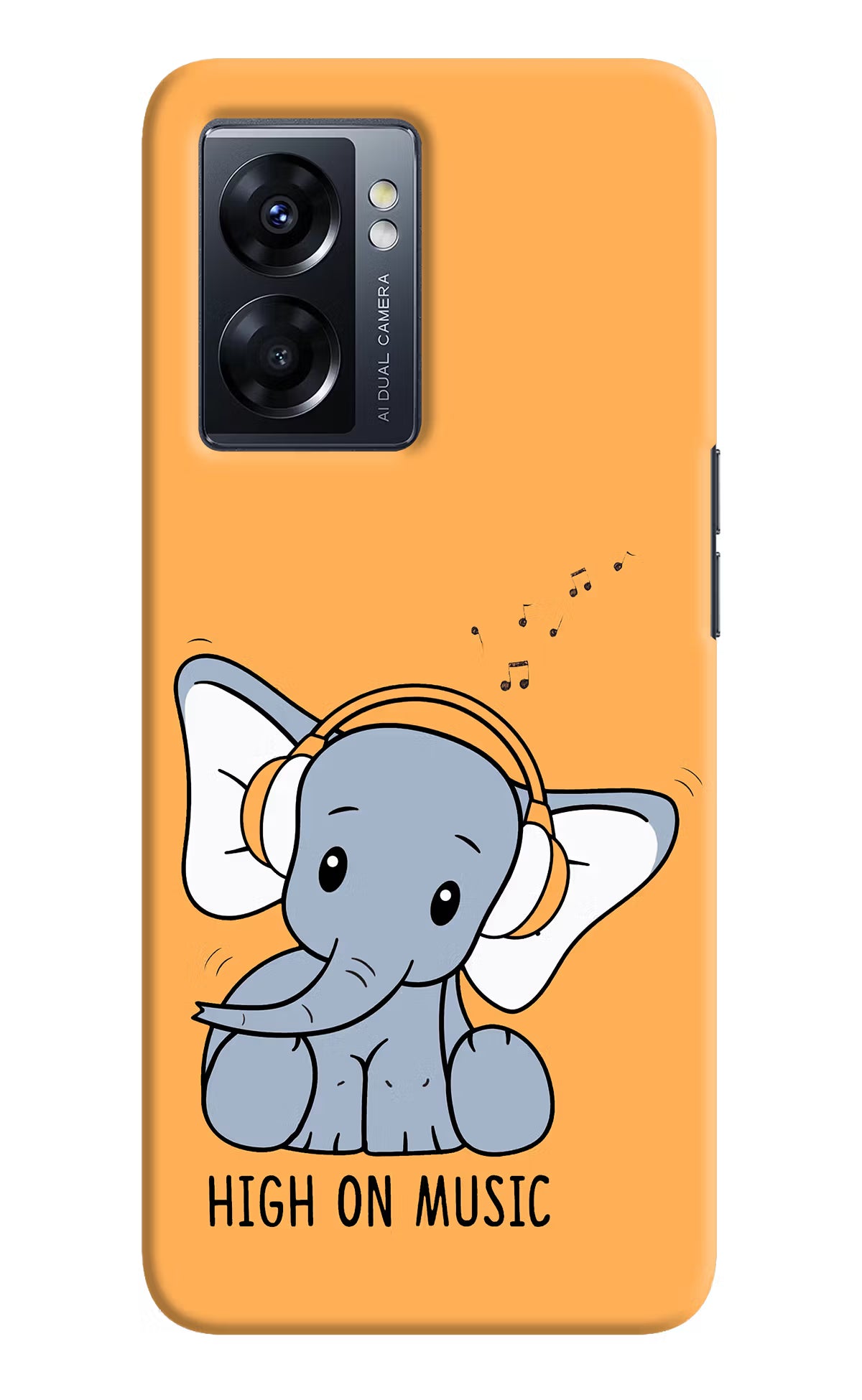 High On Music Oppo K10 5G Hard Case Back Cover by Casekaro