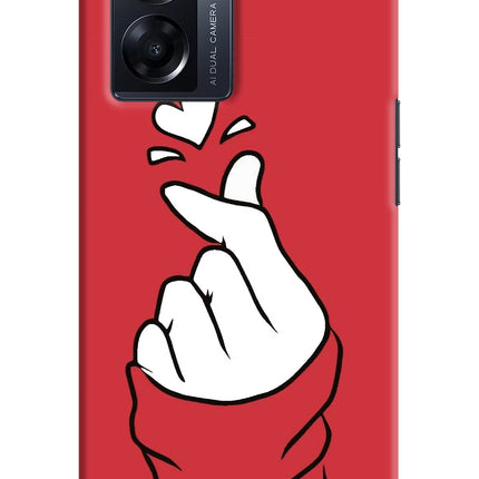 Korean Love Sign Oppo K10 5G Hard Case Back Cover by Casekaro