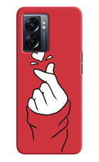 Korean Love Sign Oppo K10 5G Hard Case Back Cover by Casekaro