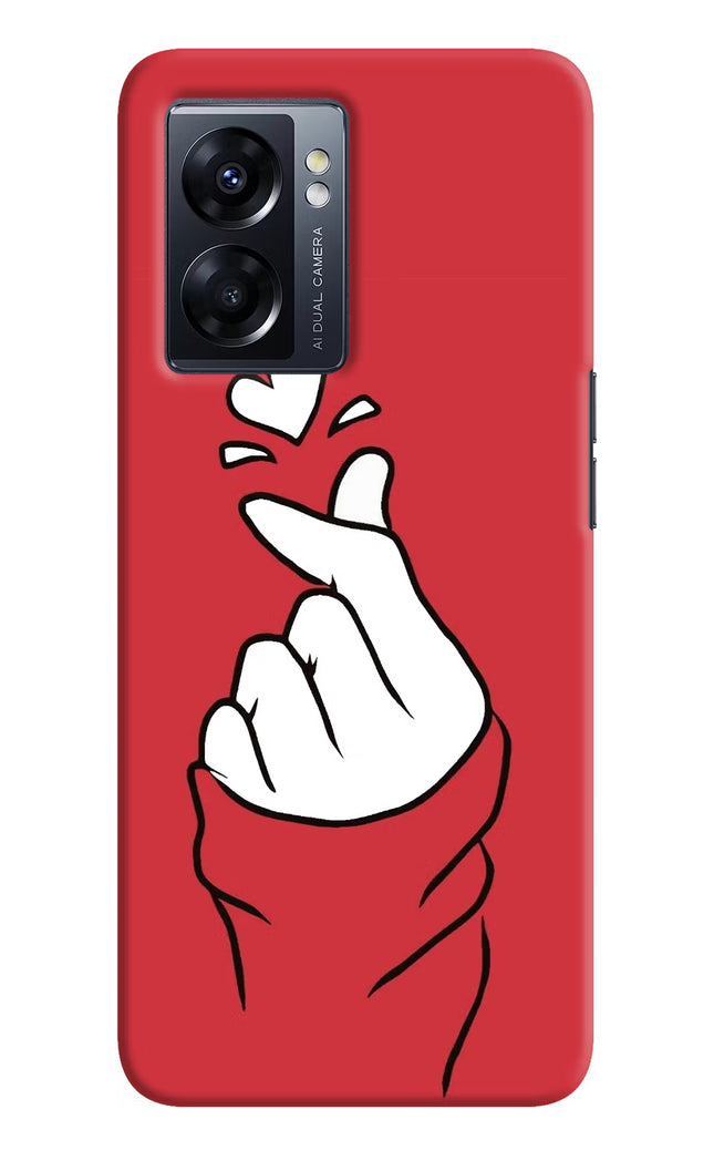 Korean Love Sign Oppo K10 5G Hard Case Back Cover by Casekaro