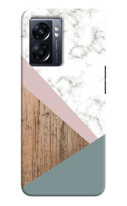 Marble wood Abstract Oppo K10 5G Hard Case Back Cover by Casekaro