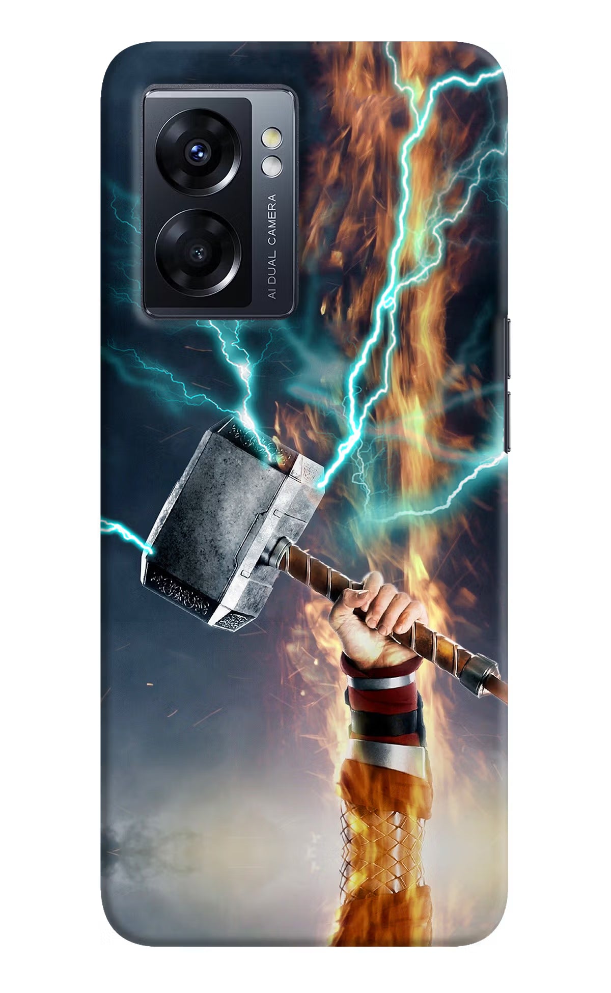 Thor Hammer Mjolnir Oppo K10 5G Hard Case Back Cover by Casekaro