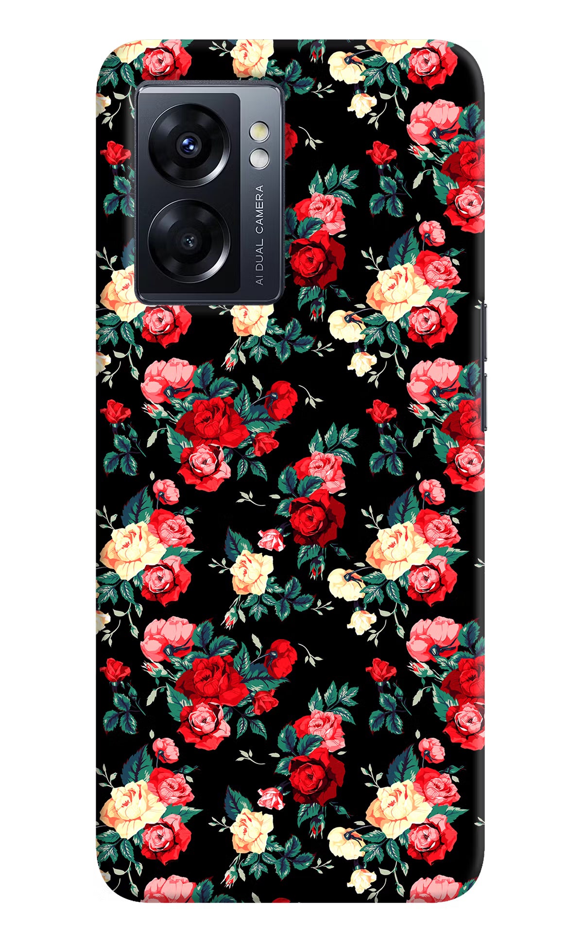 Rose Pattern Oppo K10 5G Hard Case Back Cover by Casekaro
