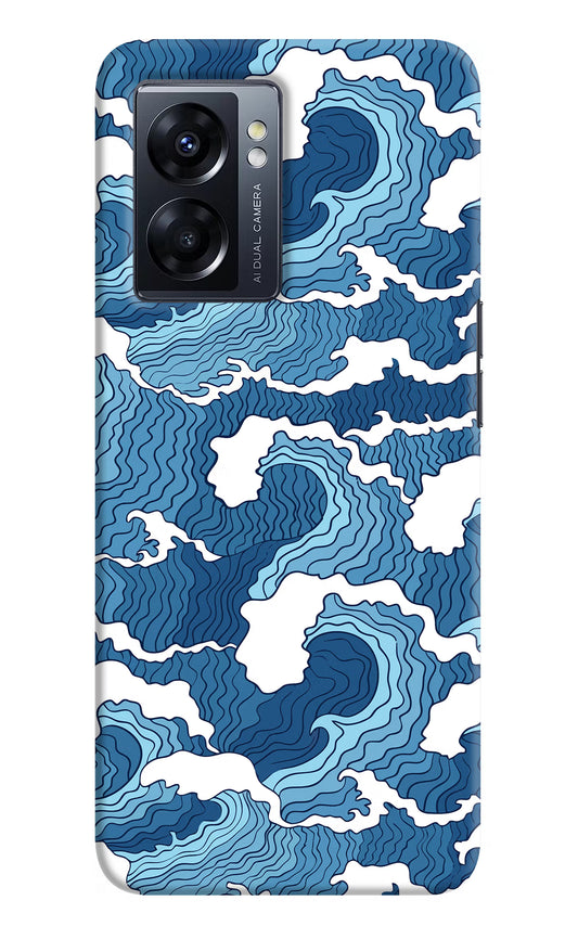 Blue Waves Oppo K10 5G Hard Case Back Cover by Casekaro