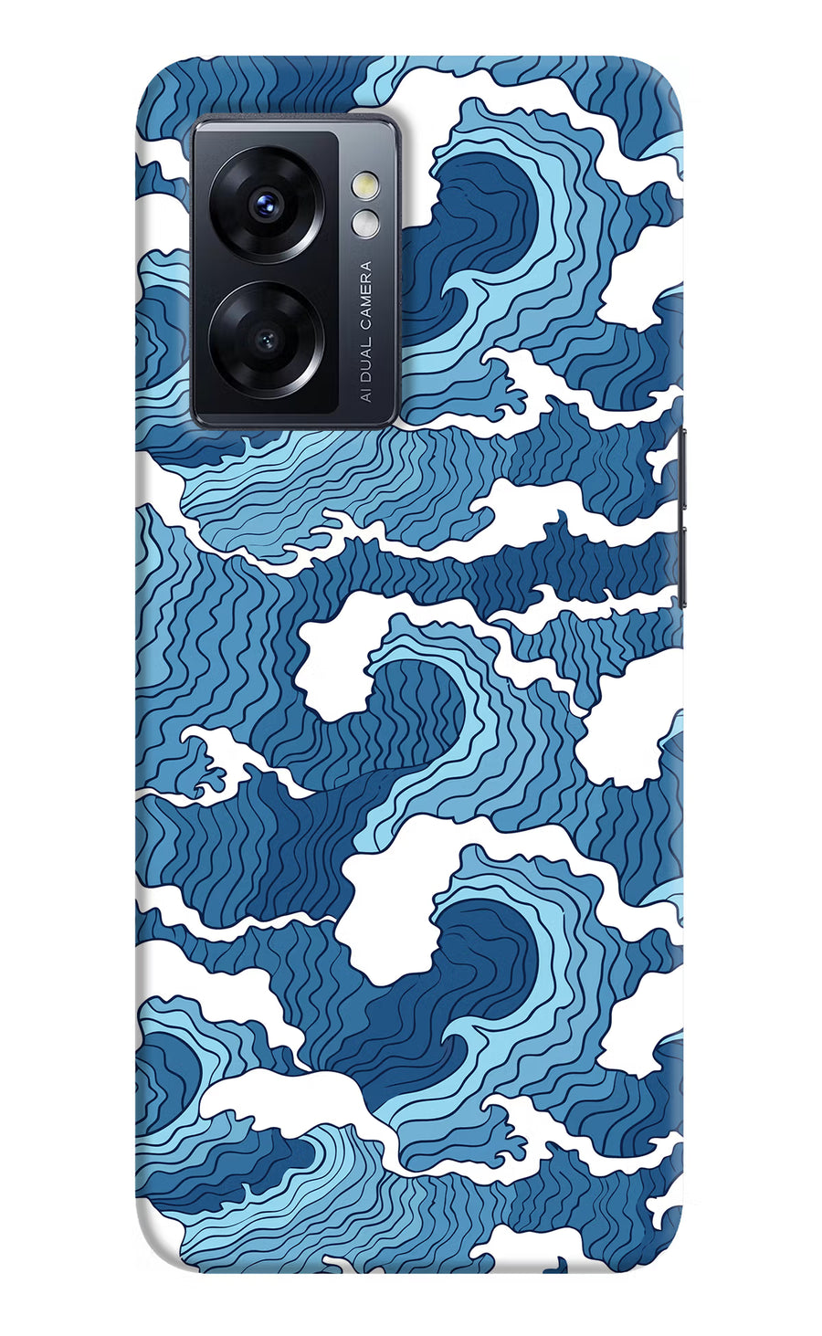 Blue Waves Oppo K10 5G Back Cover, Hard case