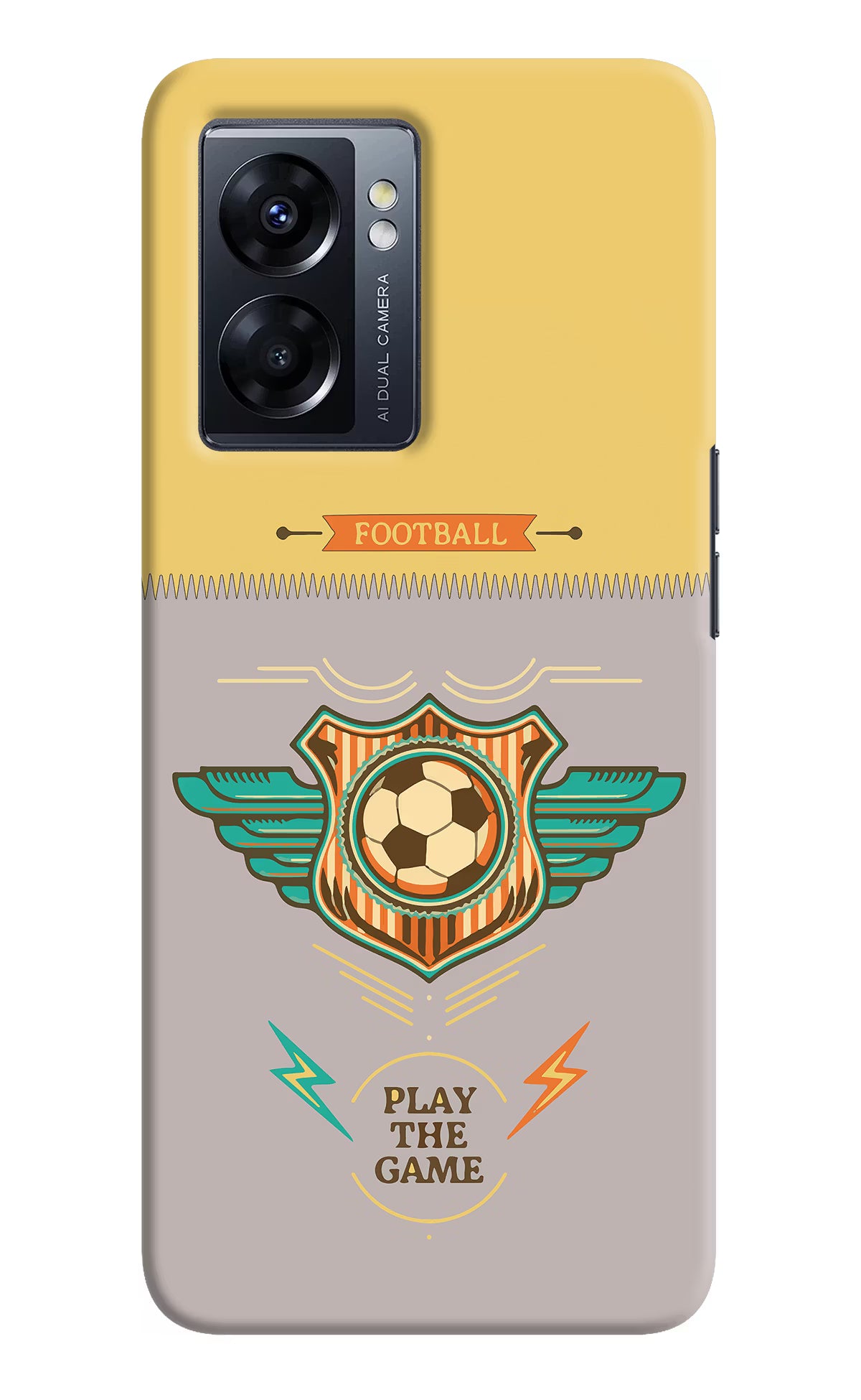 Football Oppo K10 5G Hard Case Back Cover by Casekaro