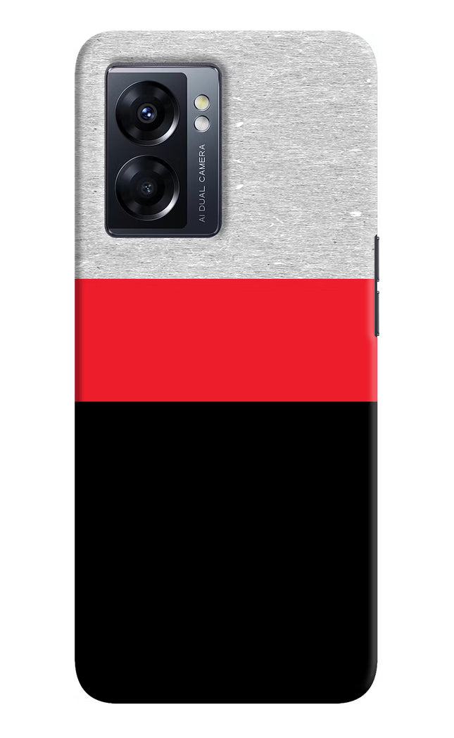 Tri Color Pattern Oppo K10 5G Hard Case Back Cover by Casekaro
