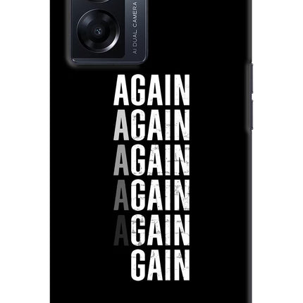 Again Again Gain Oppo K10 5G Hard Case Back Cover by Casekaro