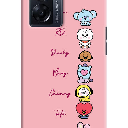 BTS names Oppo K10 5G Hard Case Back Cover by Casekaro