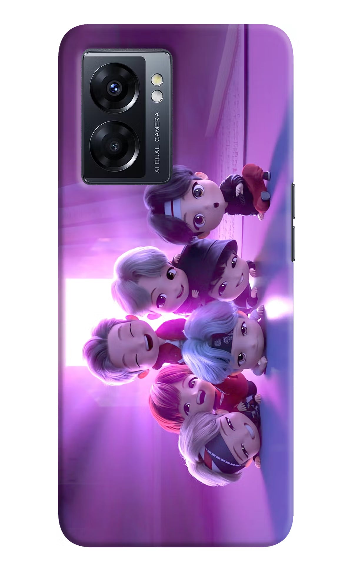 BTS Chibi Oppo K10 5G Hard Case Back Cover by Casekaro