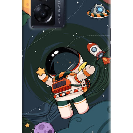 Cartoon Astronaut Oppo K10 5G Hard Case Back Cover by Casekaro