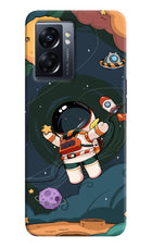 Cartoon Astronaut Oppo K10 5G Hard Case Back Cover by Casekaro