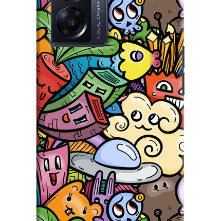 Veggie Doodle Oppo K10 5G Hard Case Back Cover by Casekaro