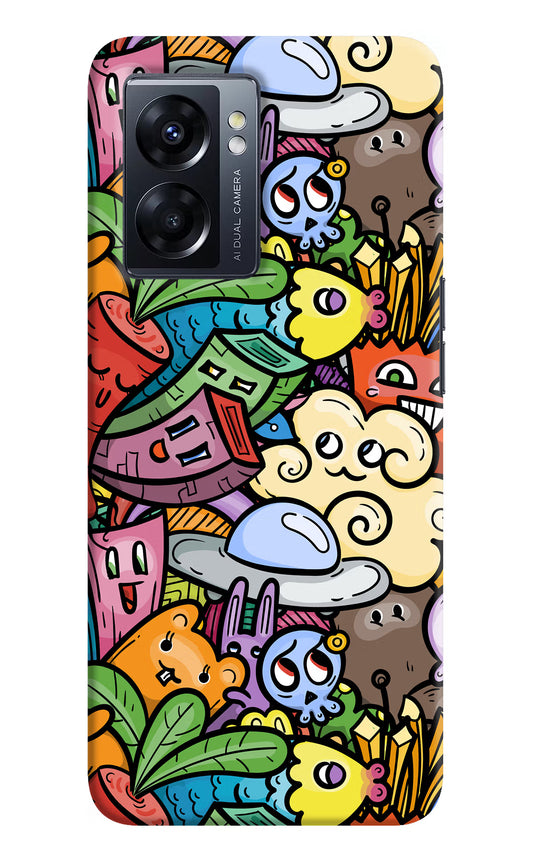 Veggie Doodle Oppo K10 5G Hard Case Back Cover by Casekaro