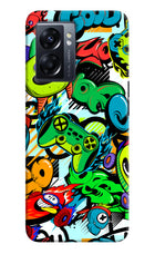 Game Doodle Oppo K10 5G Hard Case Back Cover by Casekaro
