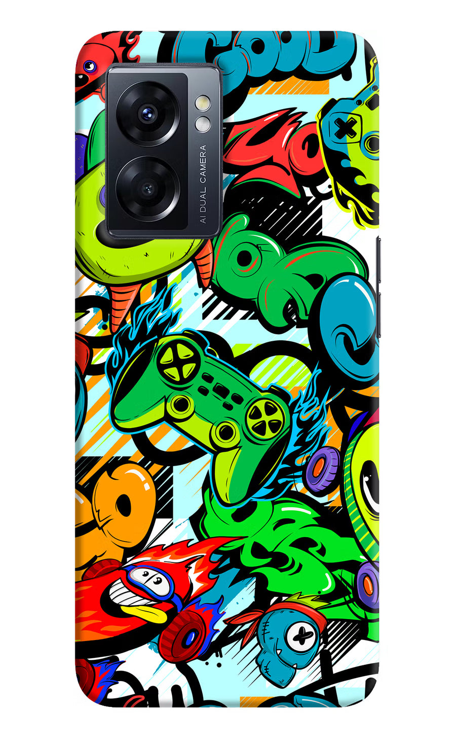 Game Doodle Oppo K10 5G Back Cover, Hard case
