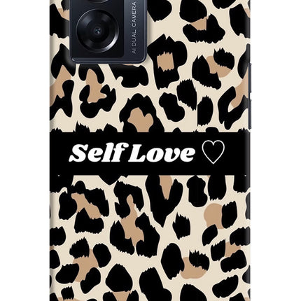 Leopard Print Self Love Oppo K10 5G Hard Case Back Cover by Casekaro